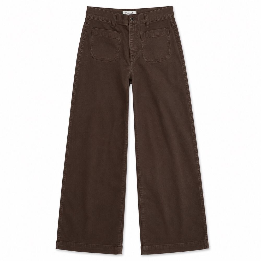 Madewell Dark Brown Wide leg High Waisted Utility Pant Women 25